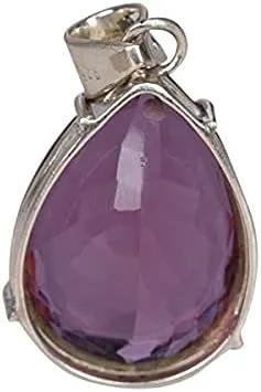 Vista 3 de GEMHUB Piedra preciosa para collar 24.00-143.50 quilates. Alejandrita Aguamarina Topacio Citrino Gemas Sterling Silver Pendant Jewelry MujerNiña