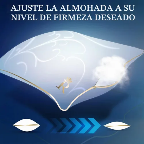 Vista 4 de Royal Therapy Almohadas de hotel profesional tamaño king (paquete de 1) - Un conjunto de almohadas de cama de microfibra de gel súper suave Azul