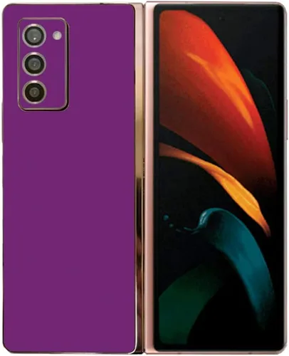 Vista 15 de MightySkins Skin compatible con Samsung Galaxy Z Fold 2, color azul claro, protectora, duradera y única, fácil de aplicar, quitar y cambiar de Azul
