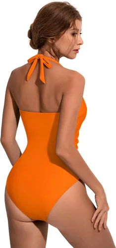 Vista 85 de SUUKSESS Traje de baño sexy de una pieza con volantes y control de abdomen para mujer