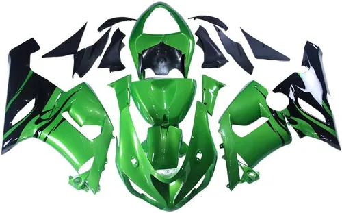 Vista 11 de FLPRO - Parabrisas de plástico ABS de doble burbuja compatible con deflectores de viento Kawasaki ZX-10R 2005-2008, ZX-6R 2005-2006, ZX-6RR/ZX600
