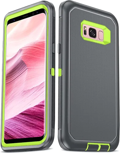Vista 10 de LeYi Funda compatible con Galaxy S8 Plus: funda de protección 3 en 1 de cuerpo completo a prueba de golpes, de goma, resistente, resistente, a