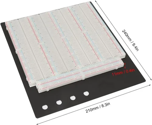 Vista 2 de Tabla de pan, 3220 puntos de lazo Breadboard sin soldadura placa de prueba de circuito reutilizable para electrónica testig DIY artículo