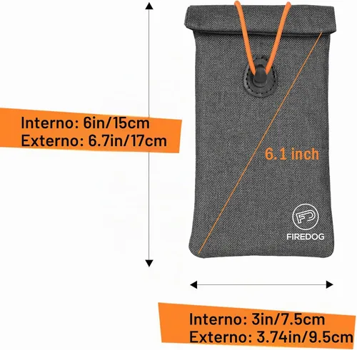 Vista 4 de FIREDOG Faraday Pouch for Car Keys and Smartphone, Key Signal Blocking Bag, Cell Phone Keyless Entry Fob Signal Blocking Bag Gris