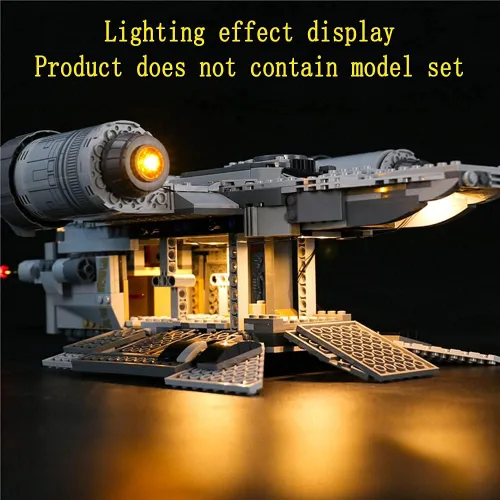 Vista 7 de GEAMENT Kit de luz LED para The Mandalorian The Razor Crest 2020 - Compatible con el modelo Lego 75292 (juego de modelos no incluido)