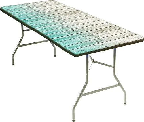 Vista 39 de Mantel rectangular elástico ajustable, con textura de madera de granja, cubierta de mesa de poliéster para mesa de bufé, picnic, cafeterías Mantel