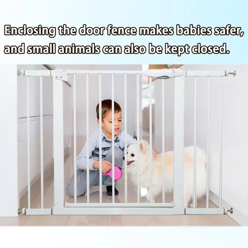 Vista 4 de Puerta para bebés de 115 a 134.6 pulgadas de ancho para escaleras, puerta para perros con cierre automático de los premios Mom's Choice Awards