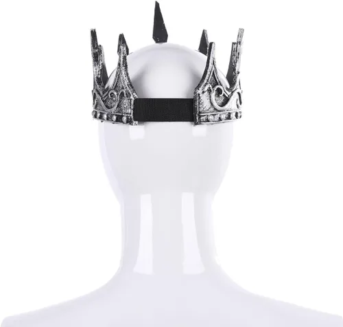 Vista 9 de Corona de rey real adulto, corona de príncipe antiguo para cosplay de Halloween