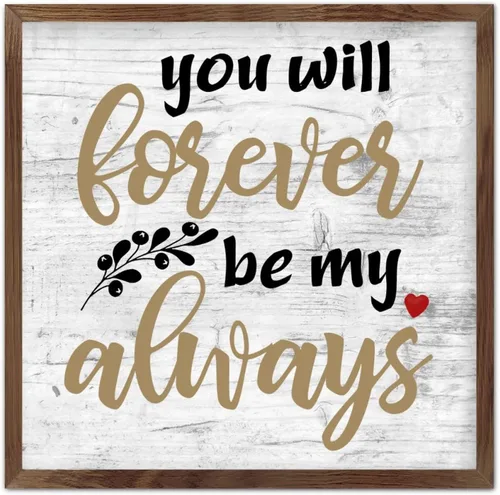 Vista 9 de Farmhouse Rustic Wood Framed Signs 7x7 Inch,Youre Braver Than You Believe Wooden Sign with Frame Modern Wood Sign Wall Plaque Art for Kitchen