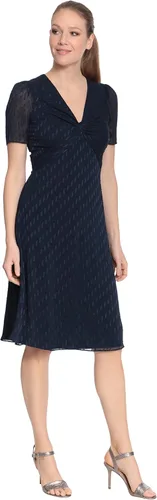 Vista 2 de London Times Vestido acampanado y con cuello en V para mujer