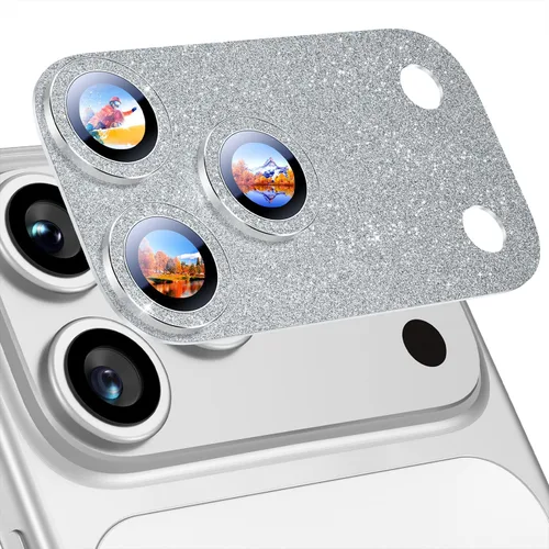 Vista 68 de Uyiton Compatible con iPhone 17 Protector de Lente de Cámara - [No es Fácil de Romper][Fuerte Adsorción][Compatible con Fundas] Protector de Cámara