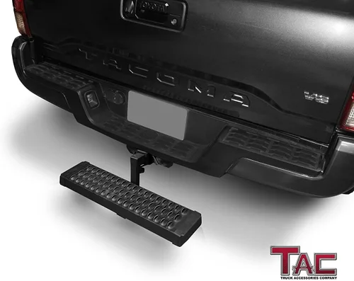 Vista 3 de TAC Escalón de Enganche Compatible con Receptor Trasero de 2 Pulgadas, 18.5 cm de Ancho con 15.2 cm de Caída, Protector de Parachoques Universal