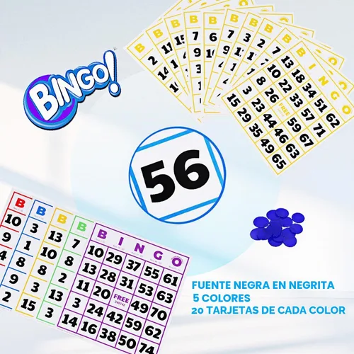 Vista 4 de GSE - Tarjetas de juego de bingo jumbo con números de fácil lectura, 100 hojas de bingo reutilizables 100