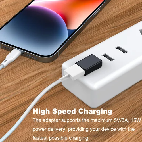 Vista 4 de AreMe Adaptador USB 3.0 de 90 Grados Paquete de 2, Convertidor Extensor USB A Macho a Hembra de Ángulo Hacia Arriba para PC, Laptop, Cargador USB A