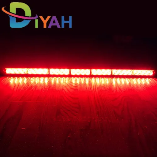 Vista 8 de DIYAH 28 LED 31.5 "Advertencia de emergencia Tráfico Advisor Vehículo Barra de luz estroboscópica (ámbar/blanco)