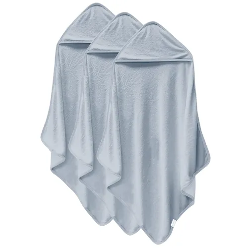 Vista 7 de Cosy Family Paquete de 3 toallas con capucha para bebé, rayón hechas de bambú, toallas de baño suaves unisex para bebés, niños pequeños, bebés