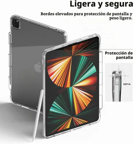 Vista 6 de Ringke Fusion Plus [Funda + soporte para lápices] compatible con iPad Pro 12.9 (6ª generación 2022, 5ª generación 2021), parte trasera dura