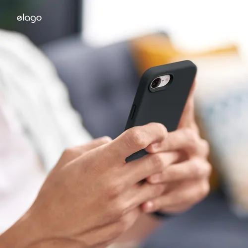 Vista 8 de elago - Funda de silicona líquida prémium para iPhone 17e y iPhone 16e, color negro Funda protectora de cuerpo completo, a prueba de golpes, forro