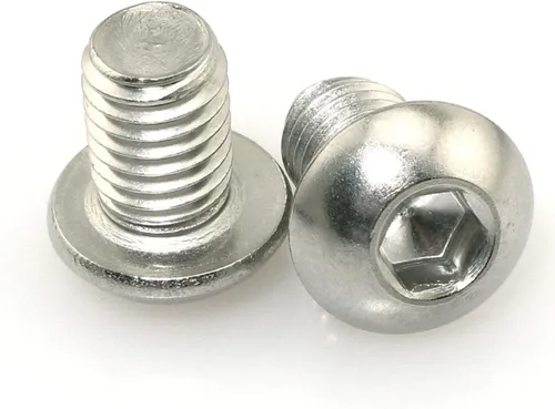 Vista 6 de 50 tornillos de cabeza de botón M3 x 0.315 in, tornillos de cabeza hexagonal Allen de acero inoxidable 304