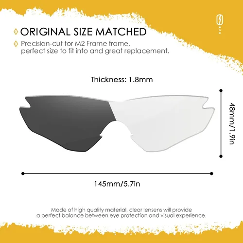 Vista 2 de Lentes de repuesto ANSI Z87.1 para gafas de sol Oakley M2 Frame OO9212