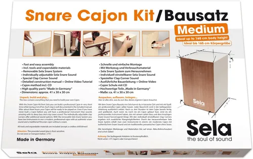 Vista 7 de Sela SE 018 Cajon Kit de caja mediano con instrucciones y CD de audio