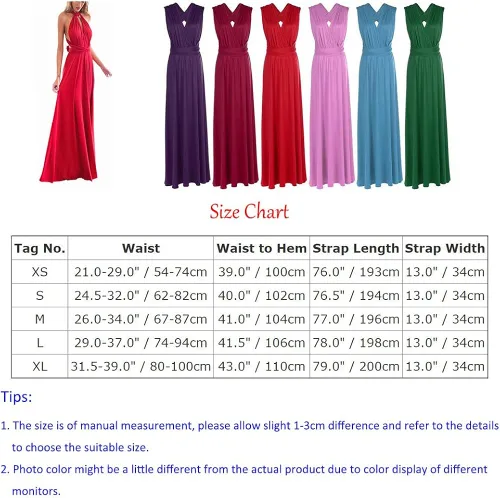 Vista 7 de Vestido de noche mil formas para mujer, vestido largo para coctel, vestido multiformas