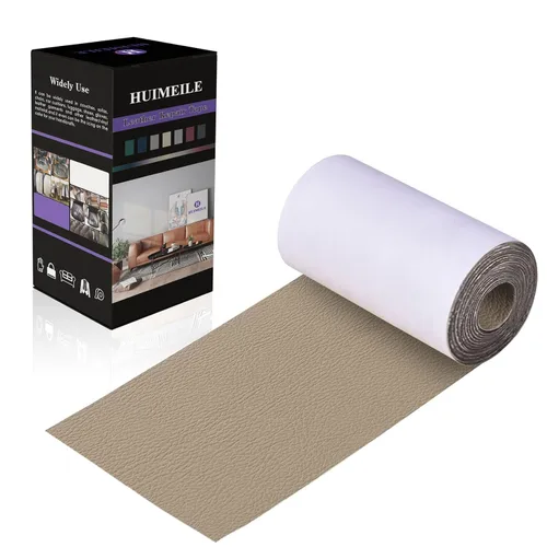 Vista 19 de Cinta de parche de reparación de cuero de 4 x 60 pulgadas, cinta autoadhesiva fuerte para muebles, sofás, sillones, asientos de automóvil, armarios