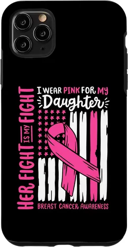 Vista 13 de Breast Cancer Flag I Wear Pink Daughter Her Fight My Fight Case for iPhone 17