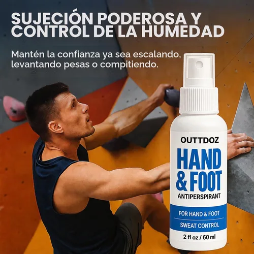 Vista 4 de Spray antitranspirante DryGrip para manos y pies sudorosos, 15% cloruro