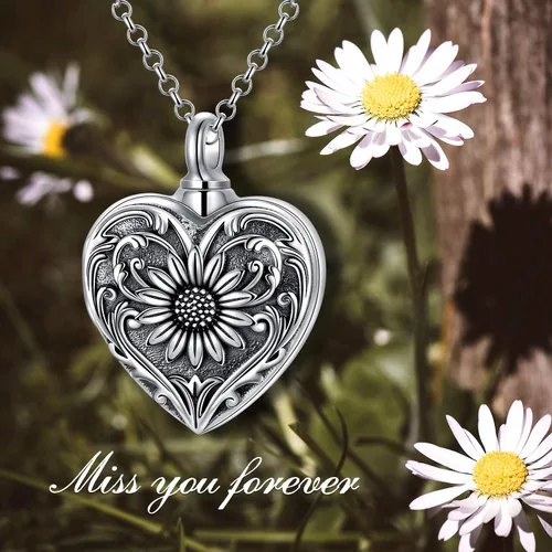 Vista 6 de SOULMEET Joyería de cremación para cenizas, collar de urna de plata esterlina para cenizas, mujeres y hombres, joyas de recuerdos de aprecio