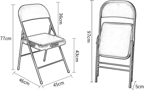 Vista 3 de Sillas plegables muebles simple metal silla de conferencias casero restaurante comedor silla oficina ordenador silla