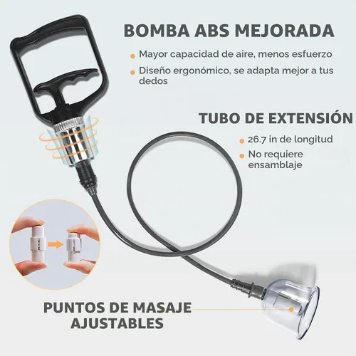 Vista 2 de Juego de ventosas para terapia de masaje, kit de ventosas para celulitis corporal, 24 ventosas de succión
