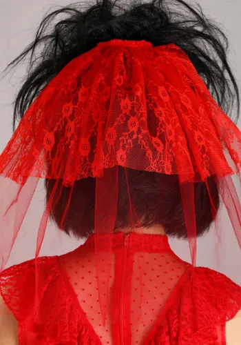 Vista 4 de Disfraz Vestido de Novia Roja Fantasmal Talla Plus para Mujer Multicolor