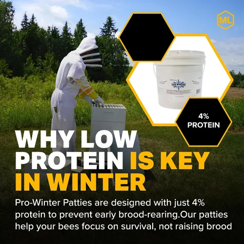Vista 3 de Mann Lake Alimento Pro-Winter para Abejas Pastillas de Invierno para Alimentación de Colmenas Apoya la Supervivencia de Colonias Durante