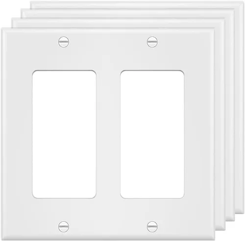 Vista 29 de Placa de pared Decora sin tornillos de 4 segmentos, placa frontal eléctrica para interruptor de luz, interruptor inteligente, receptáculo