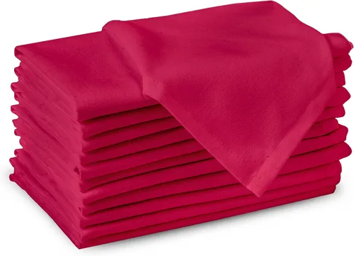 Vista 56 de Encasa XO Juego de 12 servilletas de tela de cóctel Servilletas de mesa de algodón puro Tamaño (9 x 9 pulgadas) B gris sólido Lavable a