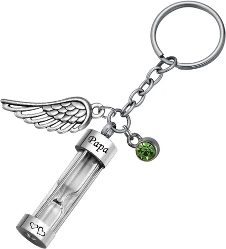 Vista 11 de Llavero de reloj de arena para cenizas, colgante de urna conmemorativa, recuerdo de cremación, joyería para tía, Aunt