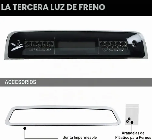 Vista 6 de Tresound Tercera luz de freno LED para Dodge Ram 1500 2500 3500 2009-2017 Luz de carga