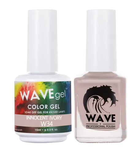 Vista 159 de WAVEGEL - Juego dúo de gel y esmalte de uñas a juego - Colección Simplicity - #P109 Blizzard I 0.5 onzas