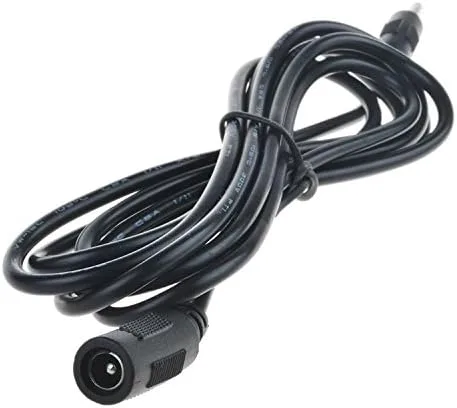 Vista 2 de AC 18V 12V 9V 6V Barril Plug Cable de alimentación Aproximadamente 6 pies (5.9 ft) Adaptador de CA Extensor Cable de extensión hembra Jack: 0.217 in