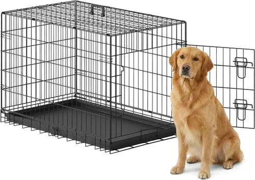 Vista 20 de [Usado] FDW Jaula para perros pequeños de 24 pulgadas plegable de metal con alambre para mascotas, doble puerta con panel divisor para interiores