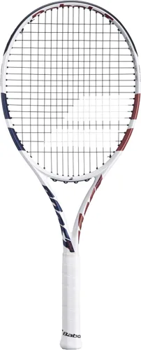 Vista 2 de Babolat Boost Drive - Raqueta de tenis con cuerda (blanco) - Añade una bolsa opcional, pelotas de tenis y agarres