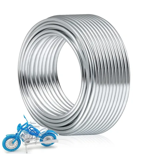 Vista 9 de Alambre de aluminio de calibre 18 para hacer joyas, alambre de metal de 328 pies armadura alambre flexible para árboles bonsái, esculpir, Plata