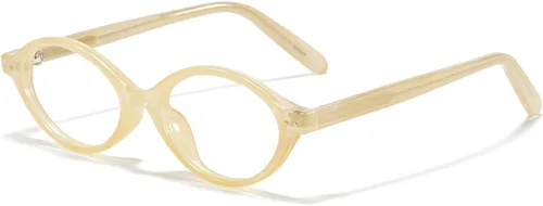Vista 14 de TIJN Olisa Blue Light Blocking Glasses for Women Men,Retro Oval Frame Bluelight Eyeglasses for Gaming Computer Screen Use 01. Tortuga Whisky