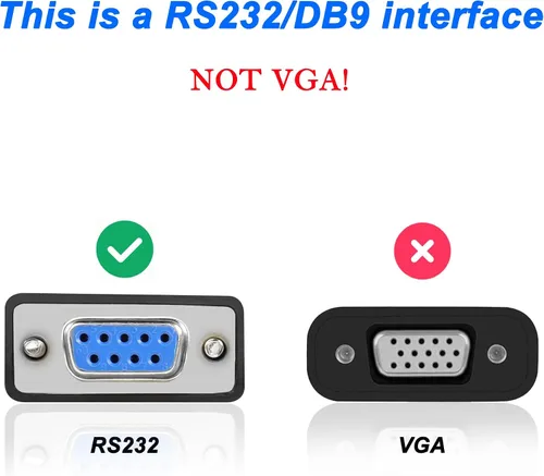 Vista 2 de MEIRIYFA Cable adaptador USB hembra a RS-232 DB9 hembra, USB 2.0 a Serial RS232 DB9 (9 pines) Cable convertidor para caja registradora, módem