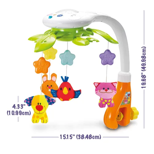 Vista 5 de Sleepytime Serenity Bundle: Celestial Crib Mobile & Lullaby Monkey Plush con luces calmantes y melodías