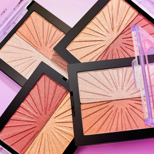 Vista 6 de wet n wild MegaGlo Blushlighter, Set de Rubor y Destacador Mezclable, Acabado Metálico Brillante, I Met Someone 1- Conocí a alguien