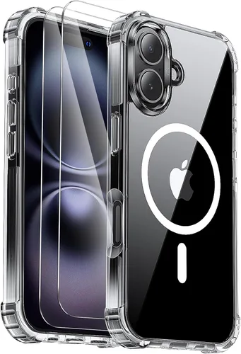 Vista 20 de Funda para iPhone Air [compatible con MagSafe] [2 protectores de pantalla] [prueba de caídas de grado militar] Funda magnética resistente