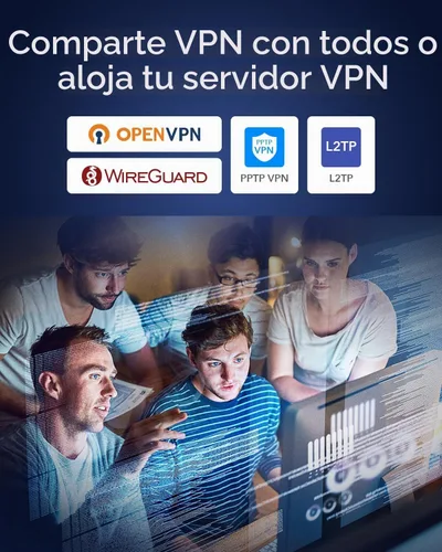 Vista 7 de Cudy Router Wi-Fi 6 de doble banda AX3000, 4X GbE, VPN completo, OpenWRT