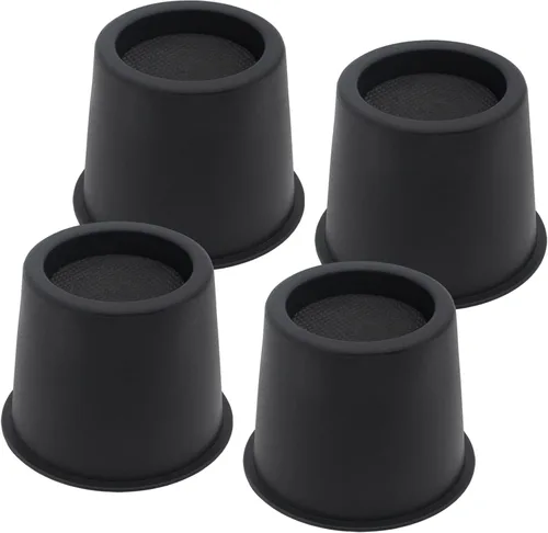 Vista 13 de Paquete de 4 Elevadores de Muebles Elevadores de Cama Negros de 2 Pulgadas, Elevadores de Cama para Sofá, Sillón, Escritorio, Elevadores de Marco